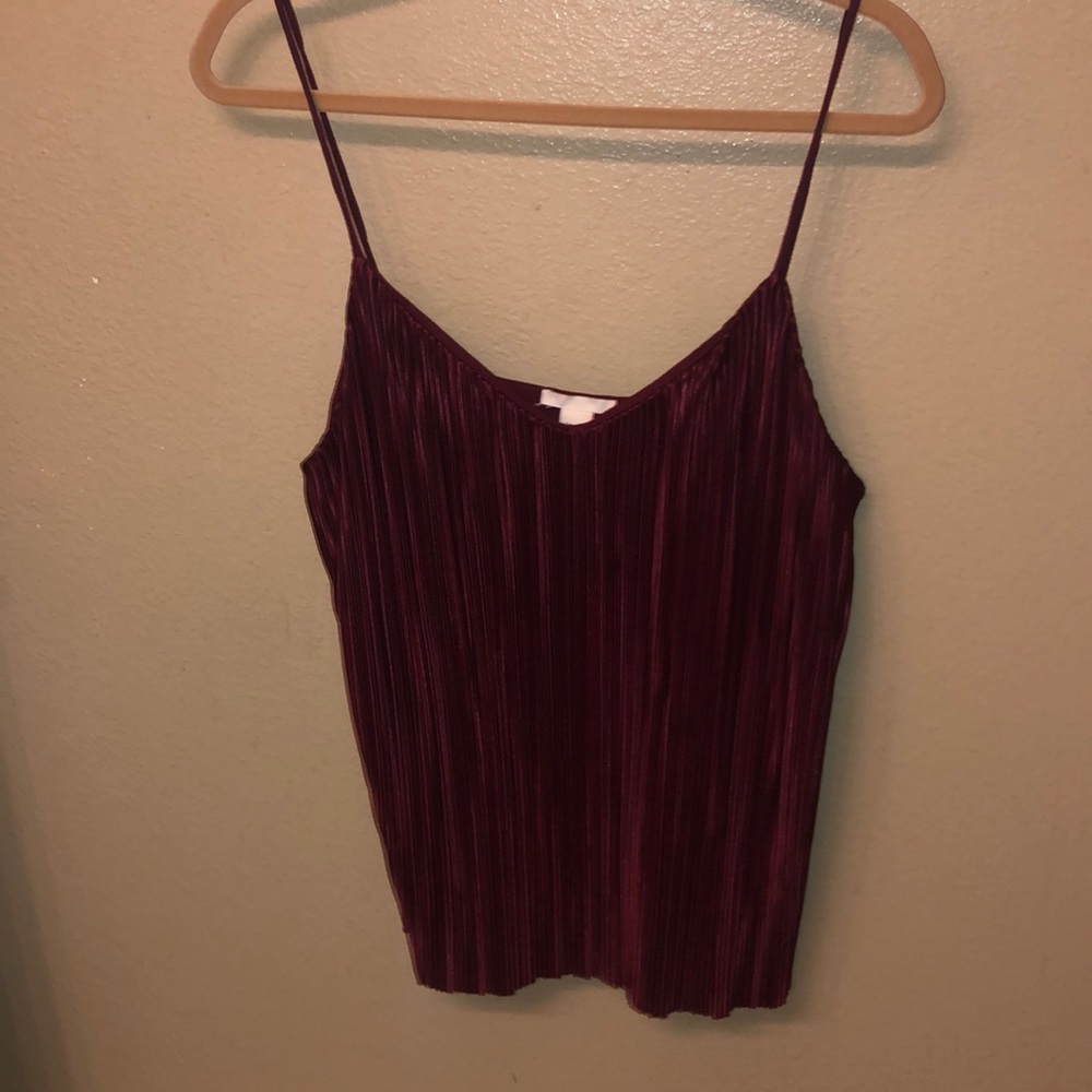 Shiny Burgundy Tank Top